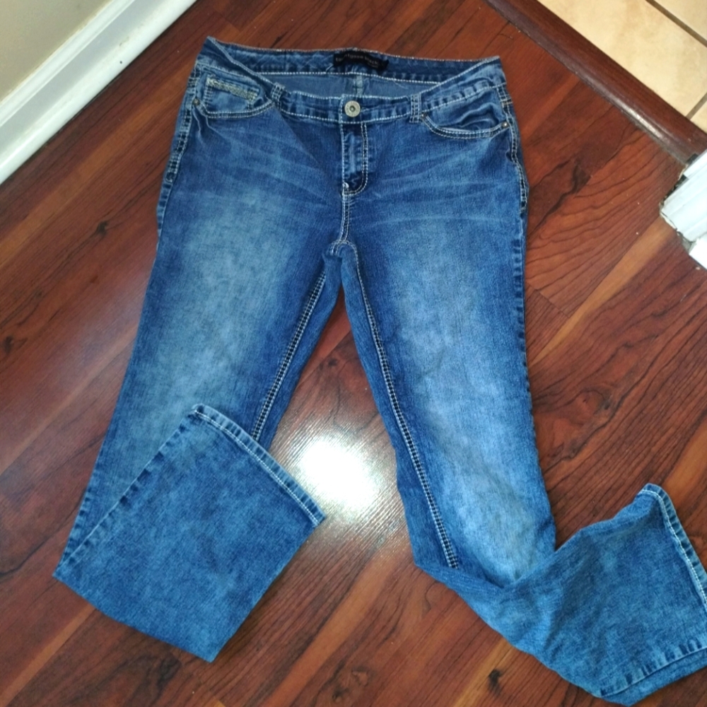 Vintage Rue 21 jeans western stitching embroidery sz 15/16